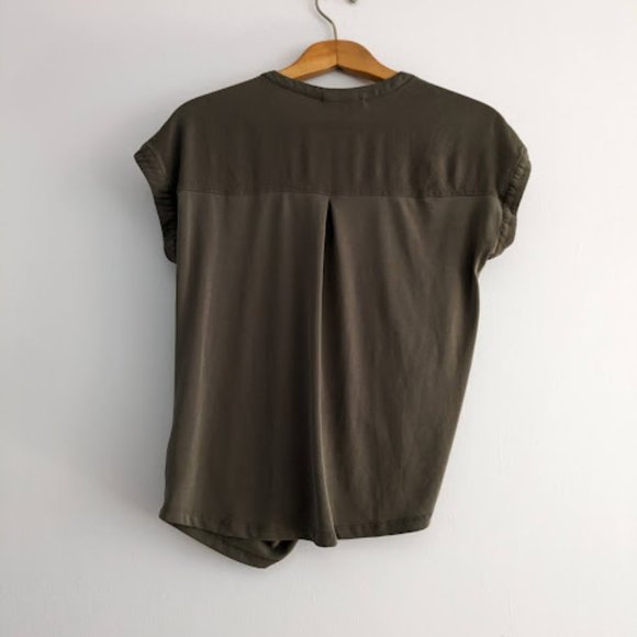 Chelsea 28 Olive Green Twist Bottom Blouse Size XXS - Picture 4 of 8